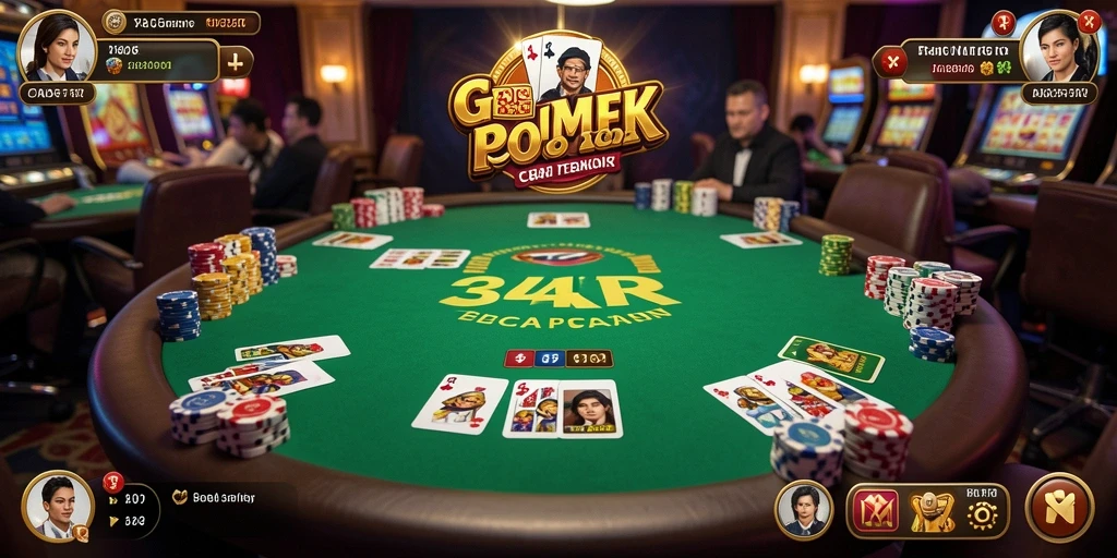 Screenshot gameplay 34R menampilkan keseruan permainan Poker.