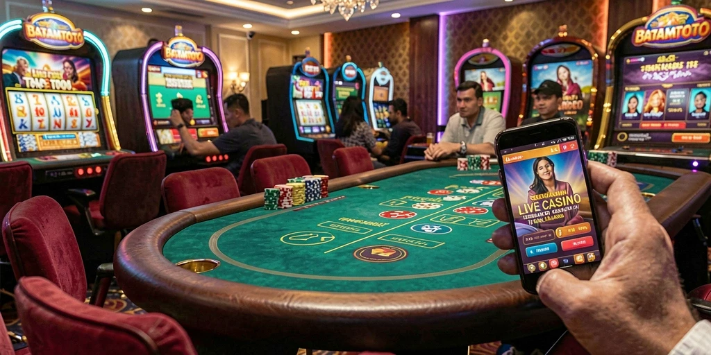 Tampilan gameplay Live Casino BATAMTOTO yang menarik dan interaktif.