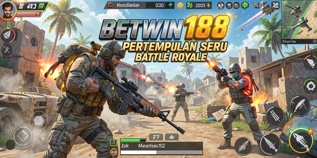 Screenshot Gameplay Seru dari BETWIN188 dalam Pertempuran Battle Royale.