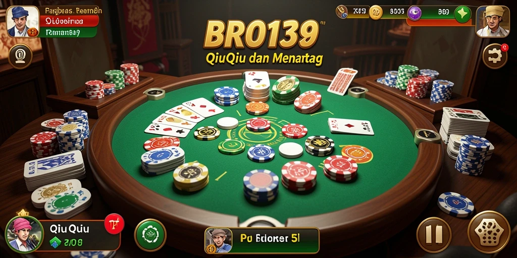 Screenshot utama BRO138 menampilkan momen menegangkan di permainan QiuQiu.