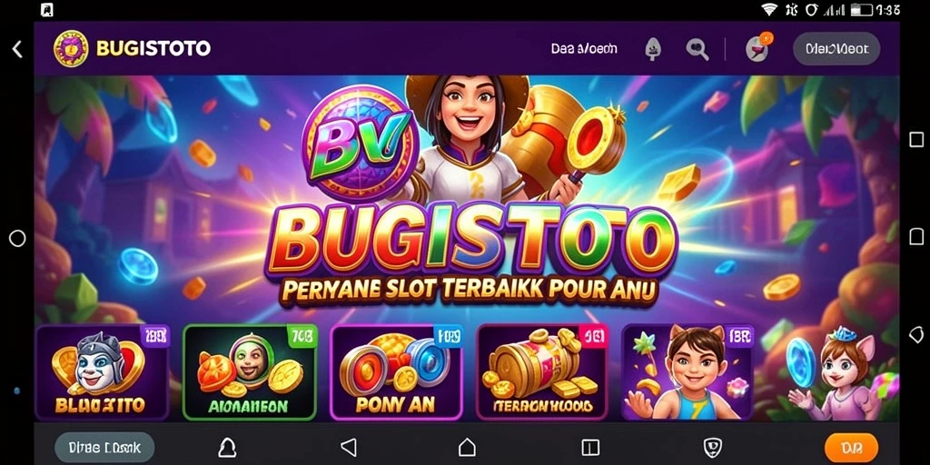 Tangkapan layar gameplay slot BUGISTOTO yang penuh warna dan menarik.
