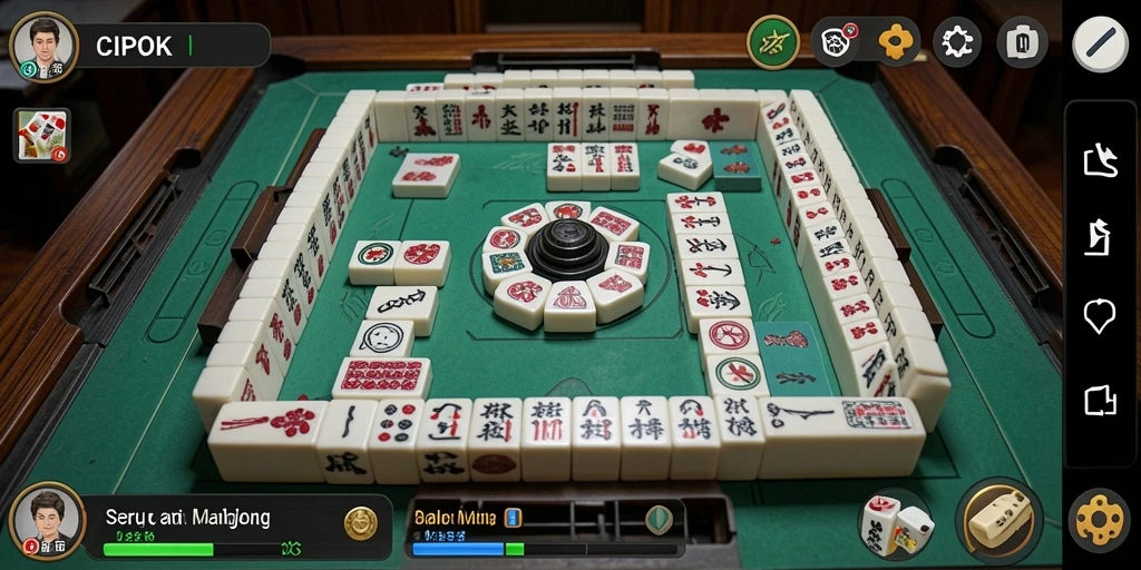 Tampilan gameplay CIPOK yang seru dan menarik di dunia Mahjong.