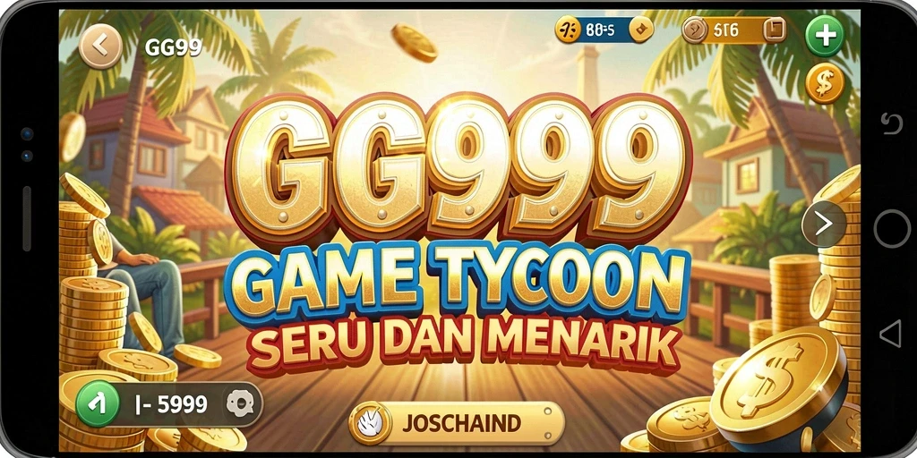 Menampilkan gameplay GG999 dengan elemen Tycoon yang menarik.