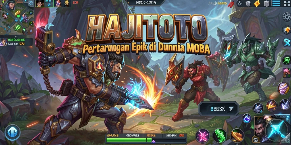 Tampilan gameplay seru di arena pertempuran HAJITOTO.