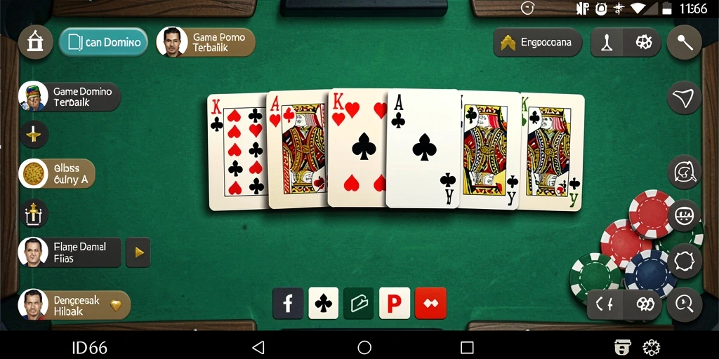 Screenshot ID66 menampilkan pemain sedang menikmati permainan domino.