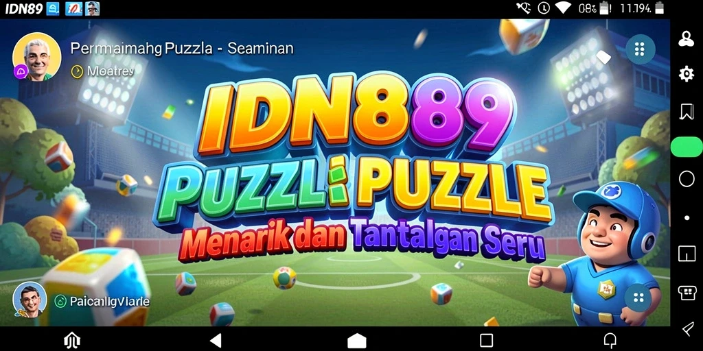 Tangkapan layar IDN89 menunjukkan gameplay puzzle yang mendebarkan.