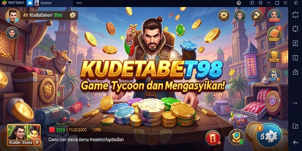 Tampilan gameplay KUDETABET98 yang menampilkan strategi pengelolaan bisnis.