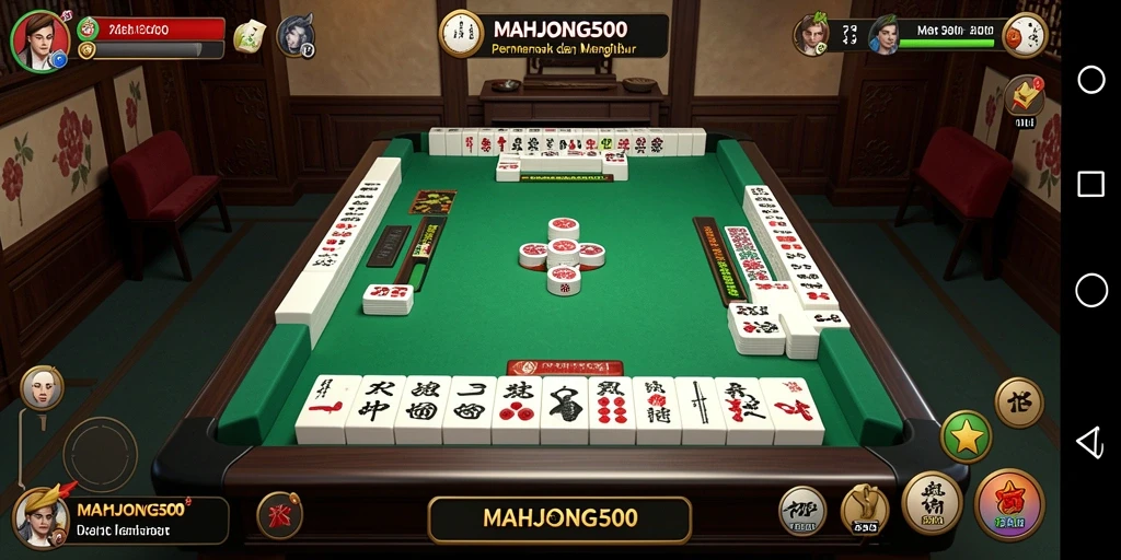 Tampilan gameplay MAHJONG500 dengan mekanik Idle yang menghibur.
