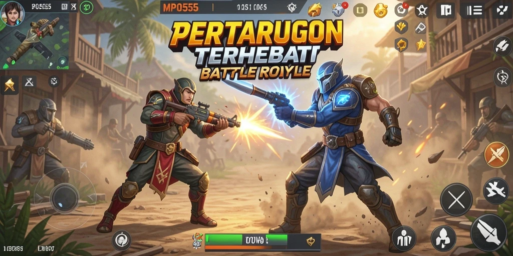 Tampilan menakjubkan dari gameplay MPO555 di Battle Royale.