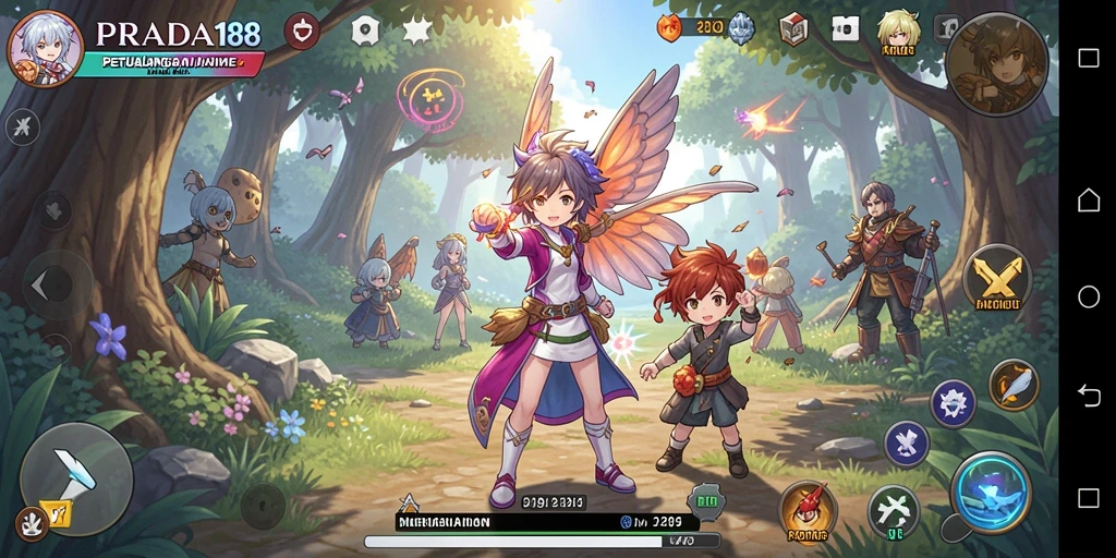 Tampilan gameplay seru dalam PRADA188 yang penuh warna.