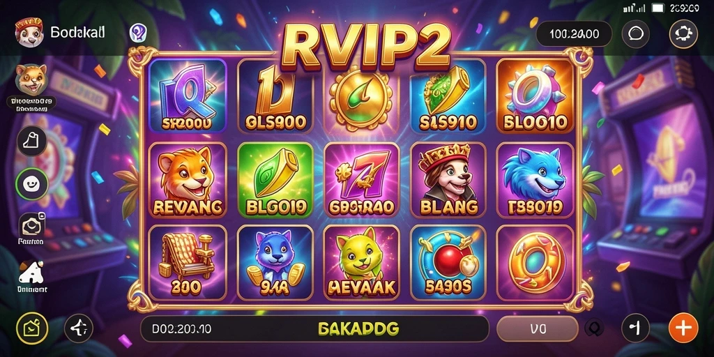 Screenshot gameplay utama RVIP2 yang menampilkan keseruan Slot.