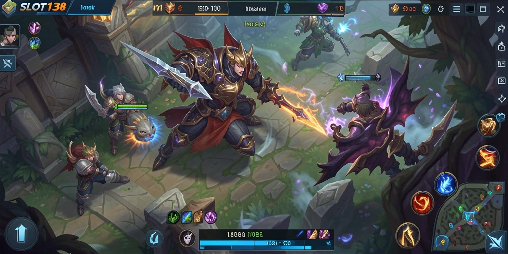 Tampilan intens dari gameplay kompetitif di SLOT138.
