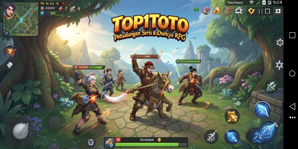Tampilan menawan dari gameplay RPG dalam TOP1TOTO.