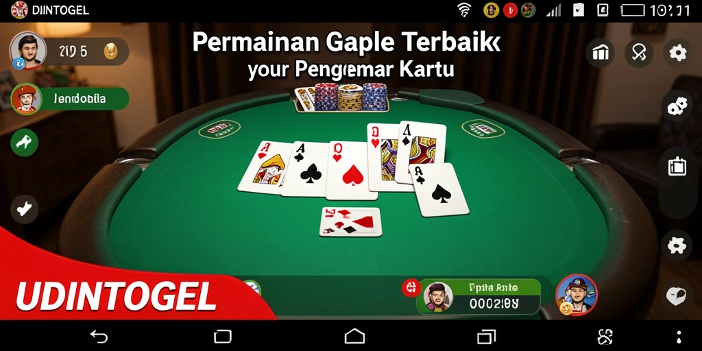 Tampilan seru gameplay Gaple di UDINTOGEL.