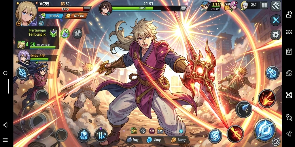 Tampilan gameplay Anime VC55 yang menakjubkan dan mendebarkan.