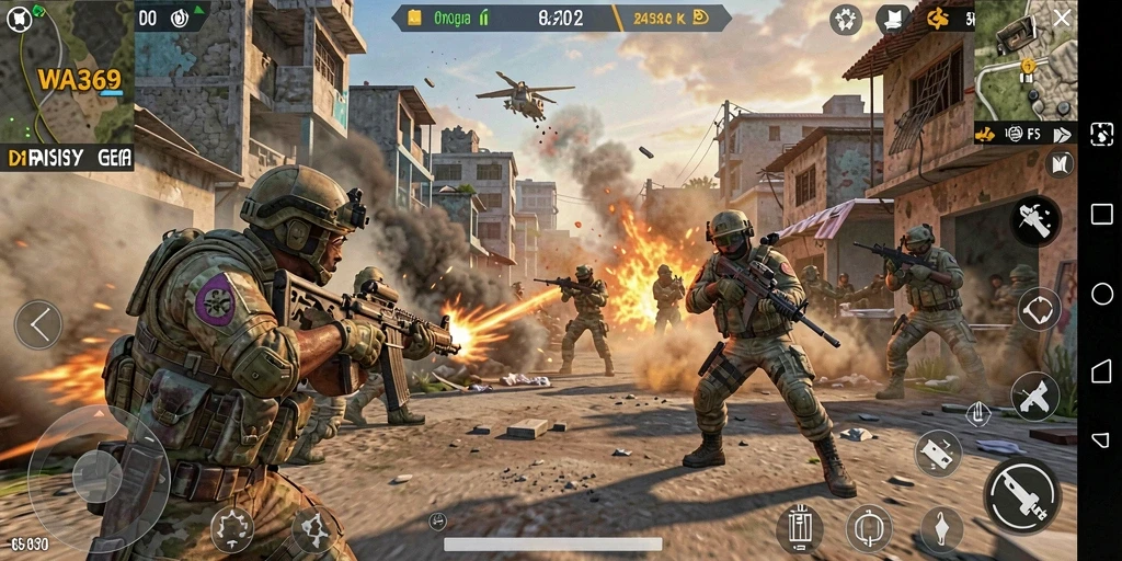 Gameplay WA369 yang menegangkan dalam pertempuran FPS.